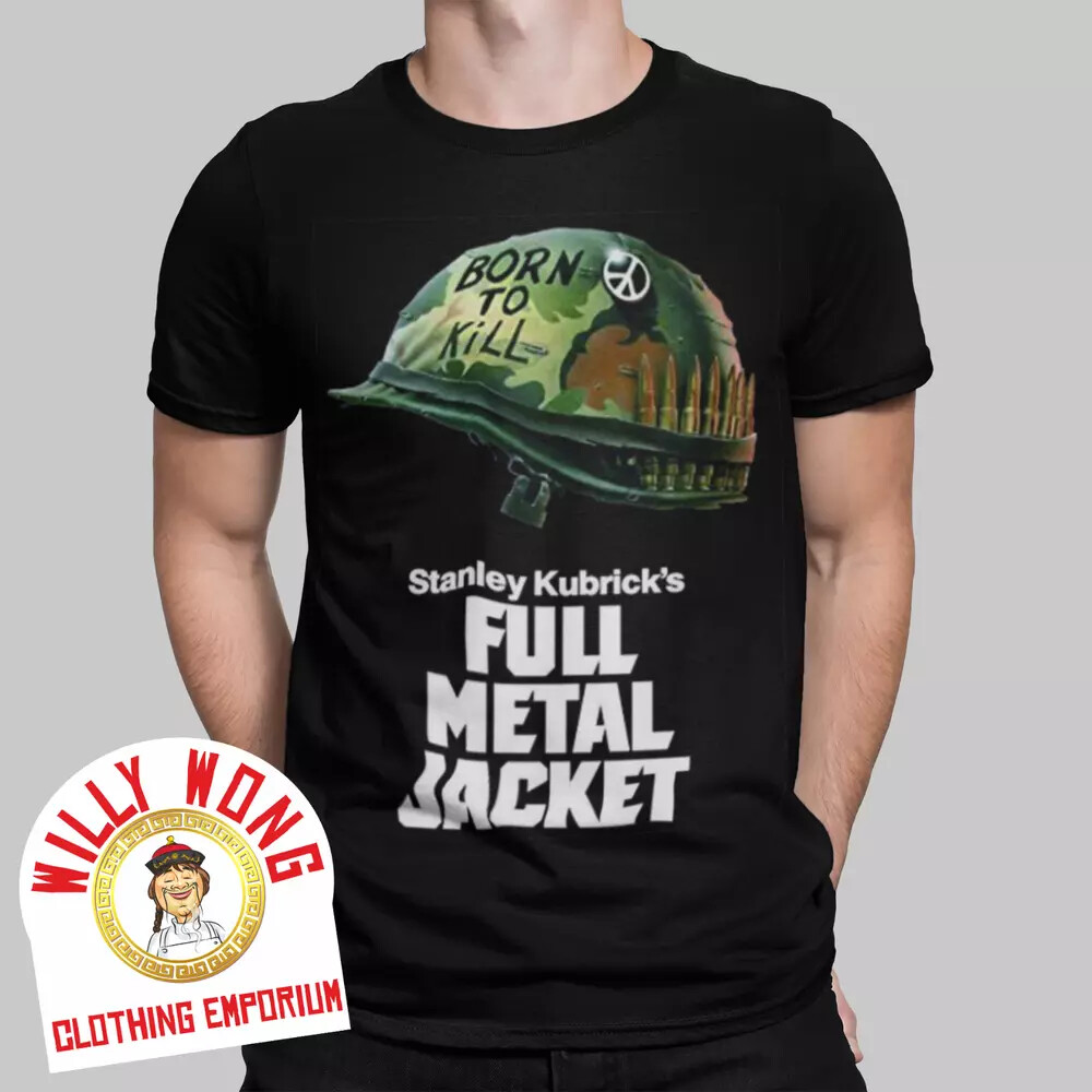 Full Metal Jacket T-Shirt Kubrick Helmet Movie Retro Tee Vintage 