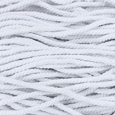 Twisted Natural Cotton Rope - 1/4 Inch - Solid Colors - Available 10 feet White