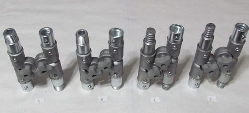 Extension Pole Angle Adapters - Ultimate Set - 4 pc set.   All metal.  X10