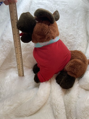 1997 Vintage TRENDMASTERS BULLDOG PLUSH 14” Puppy With Red Sweater - Picture 7 of 8