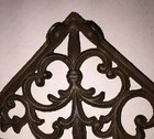 SET OF 2 FANCY FLEUR DE LIS WALL SHELF BRACKET Ornate Corbel Brace Bronze Finish — photo 2