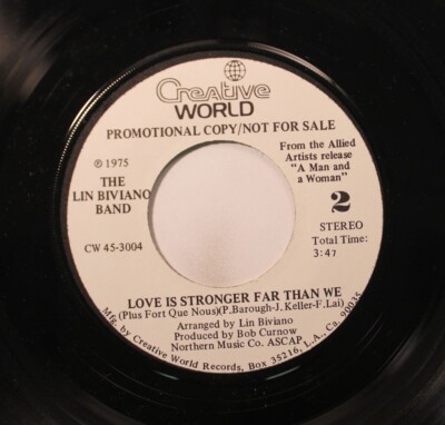 Funk Jazz 45 The Lin Biviano Band - Love Is Stronger Far Than We