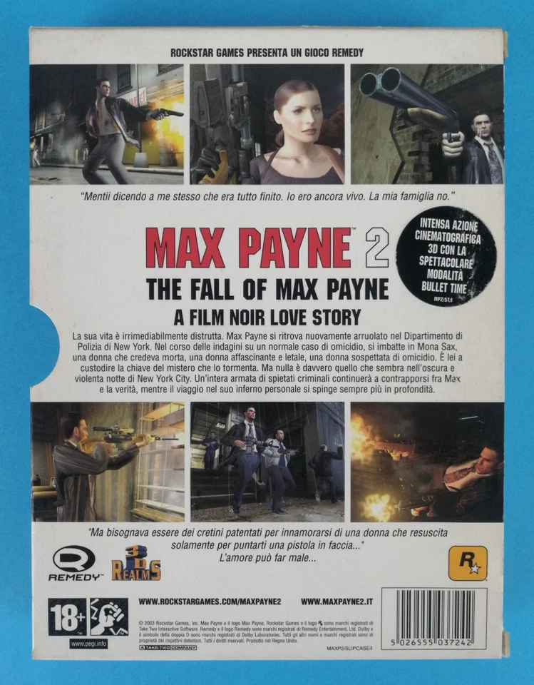 MAX PAYNE 2 - падение MAX PAYNE - издание в твердом переплете - 3 CD - 2003 - редкая - Изображение 4 из 4