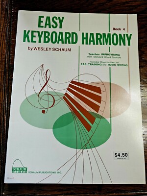 Schaum Easy Keyboard Harmony Book 4 improvising ear training music writing