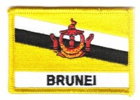 AufnäHer Brunei Schrift Patch Flagge Fahne