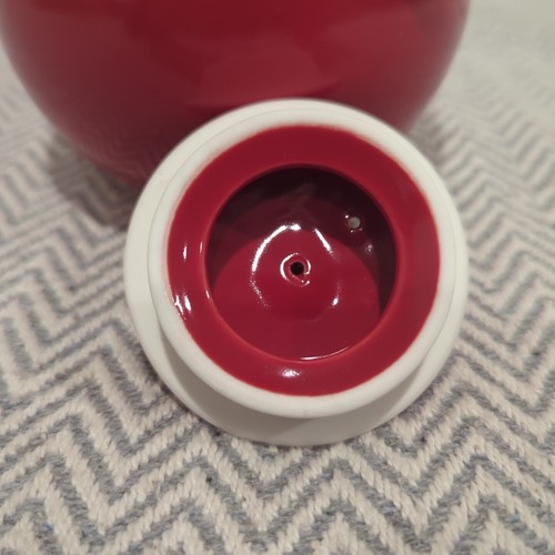 Teavana Tea House Collection Red 24 oz Teapot Round Fine Porcelain - Picture 10 of 13