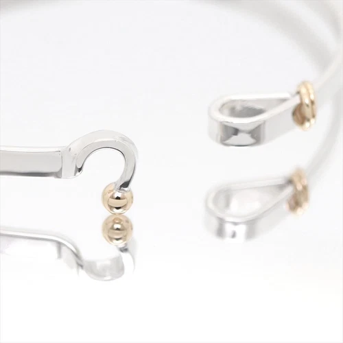 Tiffany & Co Bangle Bracelet Hook Eye Wire Ag925 K18YG Women Used - Picture 8 of 8