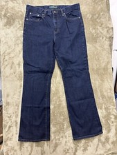 LRL Lauren Womens Ralph Lauren Jeans Classic Boot Cut Sz 12 34x30 Blue Denim