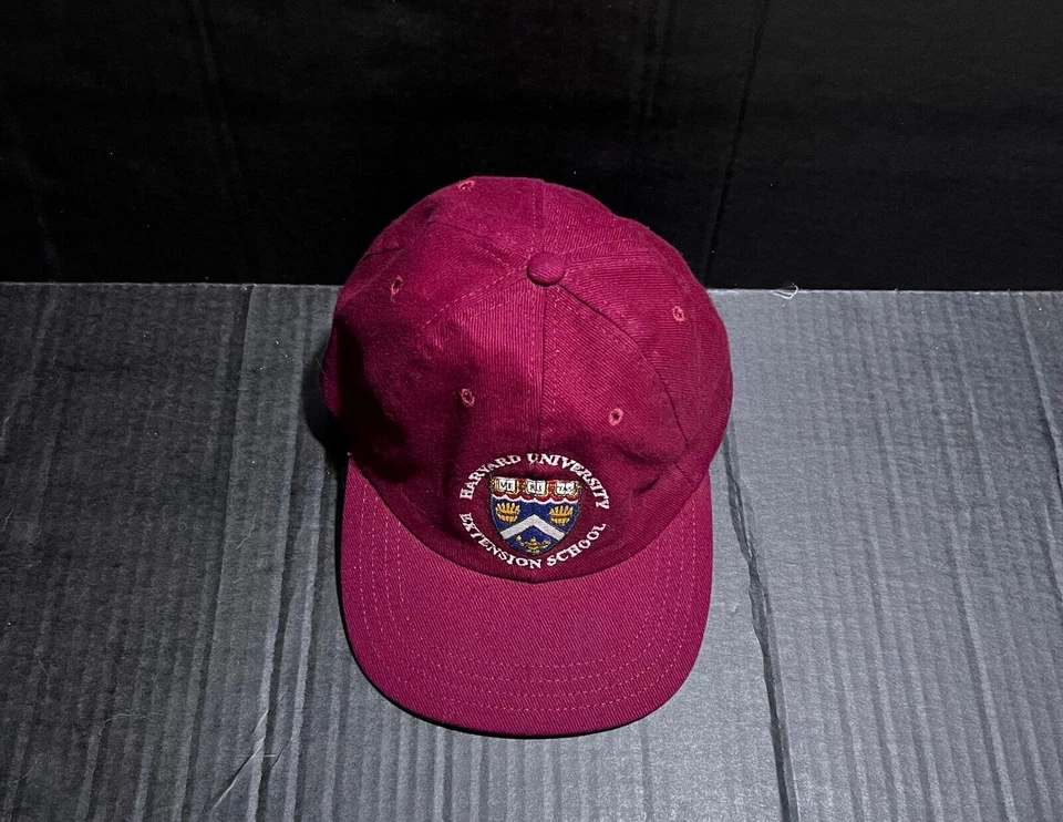 DE COLECCIÓN Gorra de la Universidad de Harvard Gorra para Hombres Correa Granate Universidad Béisbol EE. UU. Foto 3 de 4