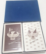 Carte da gioco Breakfast Cheer Coffee vintage nuove 2 mazzi sigillati con francobolli fiscali