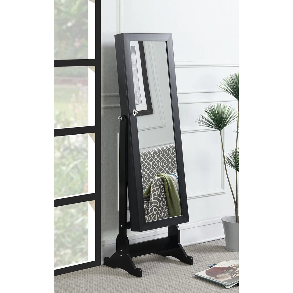 Coaster Tutuola Jewelry Cheval Mirror Black Rectangular - Image 4 of 4