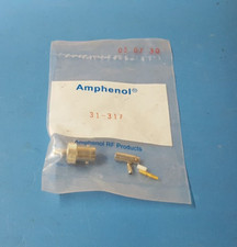  2 pcs BNC Connector Jack, 31-317, AMPHENOL, 50 OHM, Female Socket, Crimp