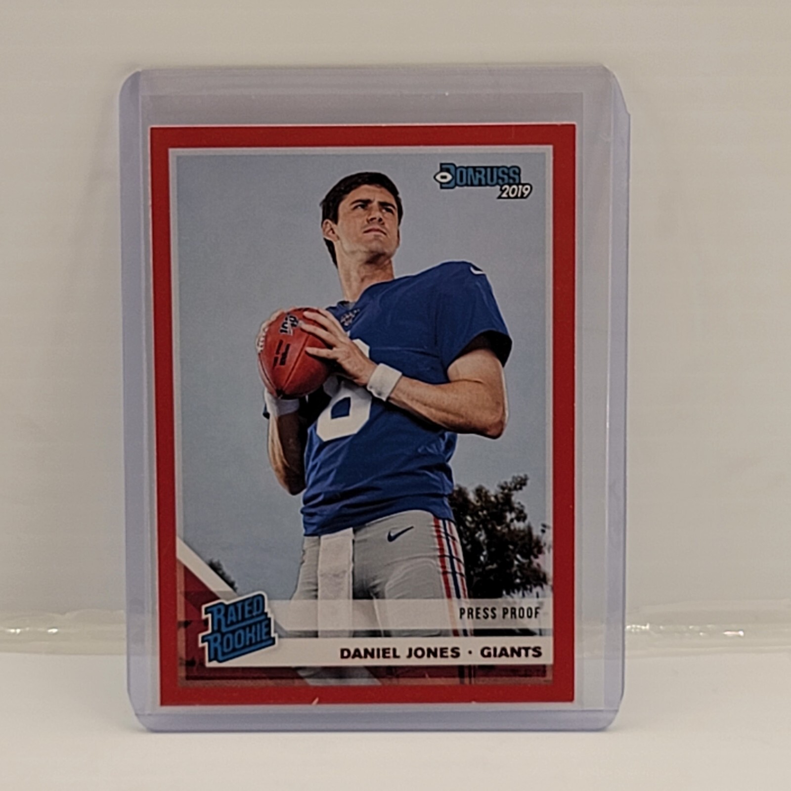 2019 Donruss DANIEL JONES Rated Rookie Red Press Proof Card Parallel #304 Giants