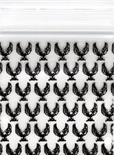 Zipper Baggies 2020 Apple 100 Mini ZIPPER Bags PRINTED Design 2" X 2" EAGLE 