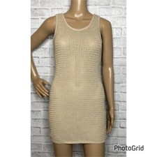 Reformation Randall open knit cotton mini tank dress XS