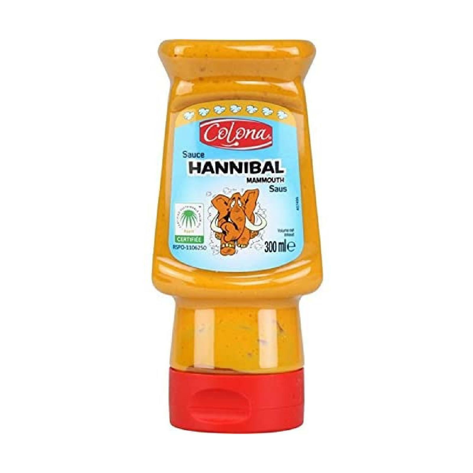SALSA HANNIBAL MAMMOUTH COLONA SAUCE BOTTIGLIA SQUEEZE TOPDOWN 300 ml