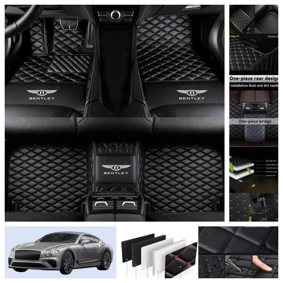 Fit For Bentley Continental GT 2003-2011 Car Floor Mats Luxury Custom Carpets Foto 3 de 4