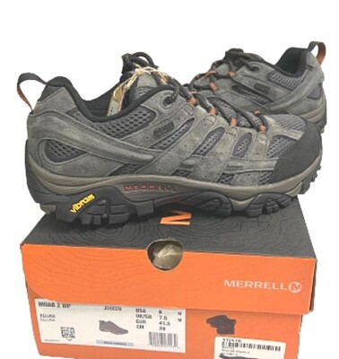 $125 Merrell MOAB 2 Waterproof Hiking Shoe NIB Sizes 8,13 Trail Gray Mens