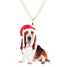 Acrylic Basset Hound Dog Necklace Pendant Pets Jewelry Charms Gifts for Women