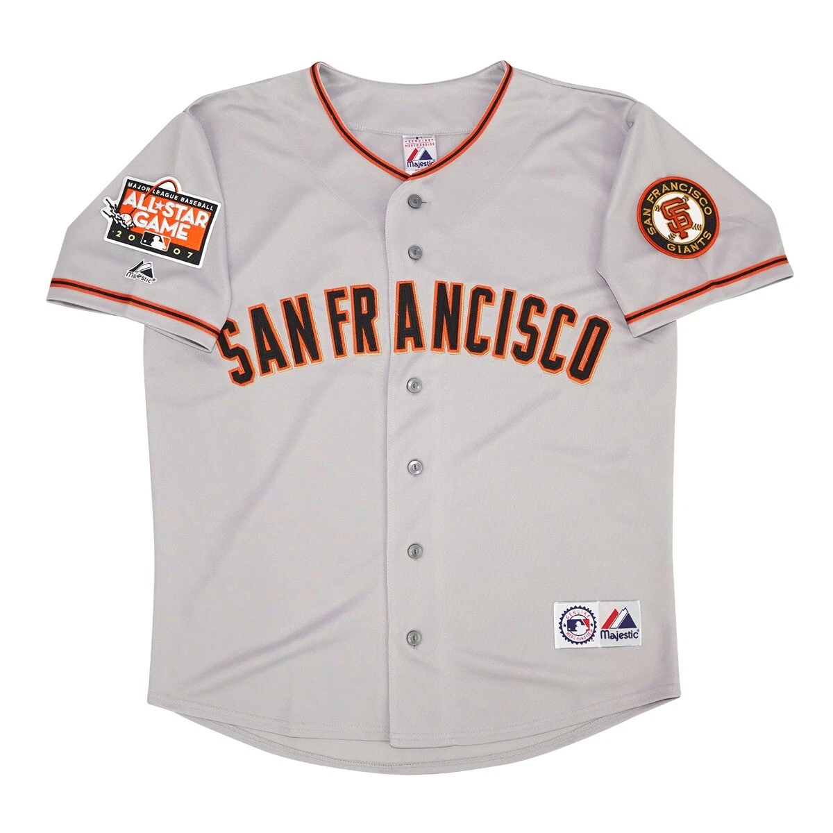 Men's Nike Gray San Francisco Giants Road Replica Team Jersey