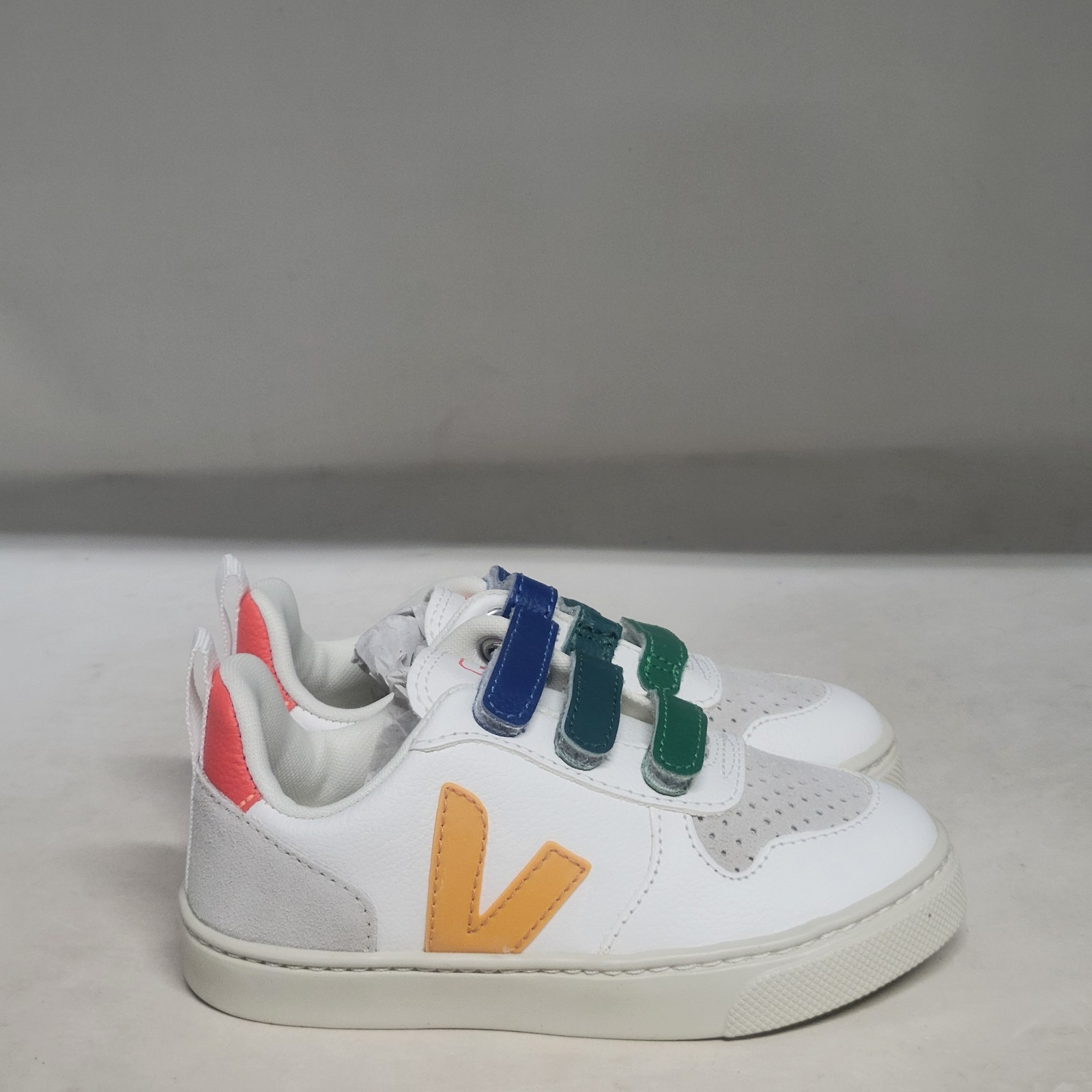 Veja Small V-10 Chromefree Leaher Multicolor/Extra White Little Kids Size 12.5M