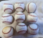 Lot Of 9 Yankees Signed Baseballs - All Time Greats