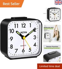 Batteriebetriebener Schlummerwecker mit Nachtlicht - perfekt für Tiefschläfer