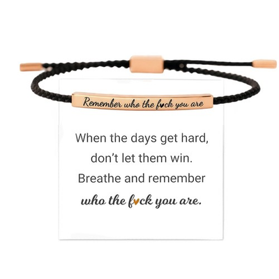 #ad Remember Who The F You Are Bracelet Remember Who You Are Adjustable Motivationa $15.98