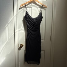 y2k fairycore black mesh ruffle whimsigoth evening cocktail dress