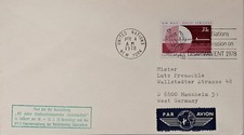 UNO NY  Brief-Ableitung von Velbert 18.3.1978 Ausstellung Sammler-Gemeinschaft