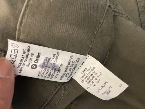 M&S uk size 16 green cropped combat pants waist 40" inside leg 24" - Picture 11 of 13