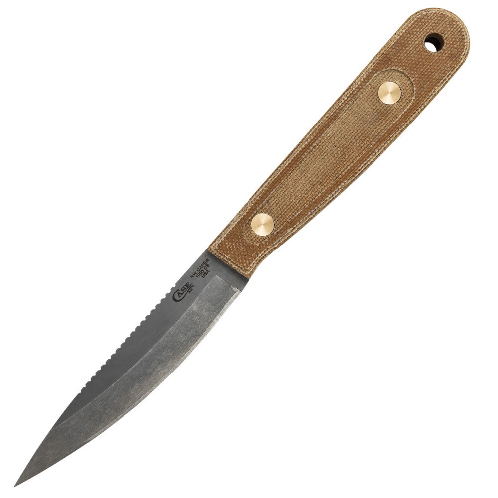 CASE XX Welker Natural Micarta RW Caper Pocket Knife 1095 Carbon Steel 50629