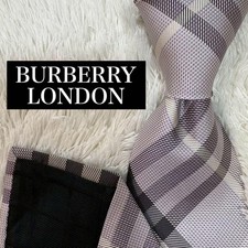 BURBERRY LONDON Necktie for Business and Party N-0541 Grey Nova Check