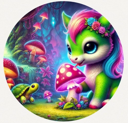 Hayleybug 1 oz Enchanted Funglet silver Round w/ COA mintage 15