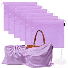 6 Pack Dust Bags for Handbags Silk Dust Cover Bag for Handbags Purses Shoes B...