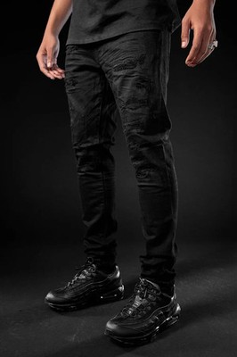 Jordan Craig Men's jeans Slim Fit Crushed Jet Black Roos Fit