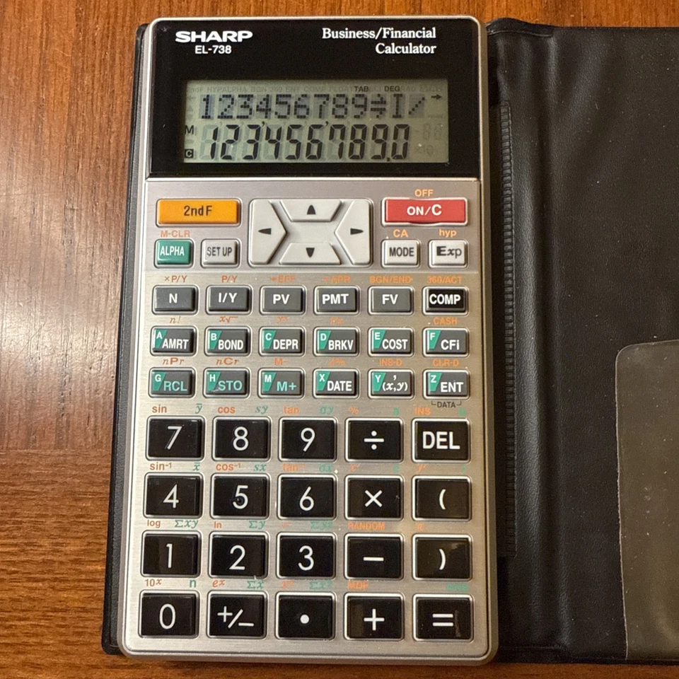 Sharp Business/Financial Calculator, Model EL-738, Tested in Great Condition - Image 3 of 4