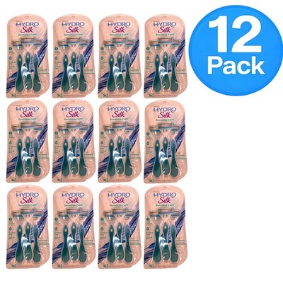 Schick Hydro Silk Sensitive Care Disposable Razors with Hydra-Boost Serum (12)