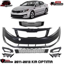 Front Bumper Cover Primed Grille Assembly Kit For 2011-2013 Kia Optima