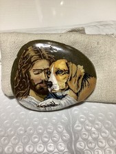 pet memorial hand painted on river rock