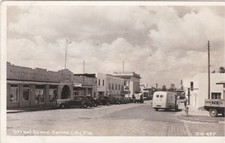 RPPC-Vintage Downtown Street Scene-HAINES CIT...