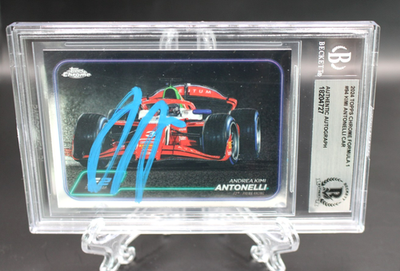 F*ソ様 キミ・アントネッリ直筆サイン入りアクリルカバー　ミニチャンプスF1 メ ANDREA KIMI ANTONELLI SIGNED 2024 TOPPS CHROME FORMULA 1 #94