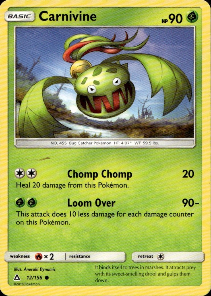 Carnivine 12/156 Common Ultra Prism Pokemon Near Mint