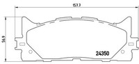 Bremsbelagsatz Scheibenbremse Xtra Line Brembo P 83 117X FüR Toyota Camry Avalon