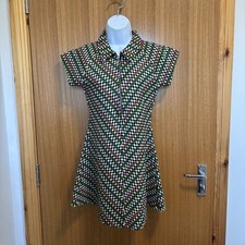 Urban Outfitters UO Dress Women's Size M Multicolour Retro Zip Up Arlo 60s