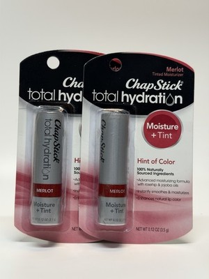 ChapStick Total Hydration Moisture + Tint Merlot Tinted Lip Balm Tube ( Pack 2)