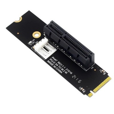 NGFF M.2 auf PCI-E 4X Riser Card M2 M Key auf PCIe X4 Adapter mit LED-Anzei4441