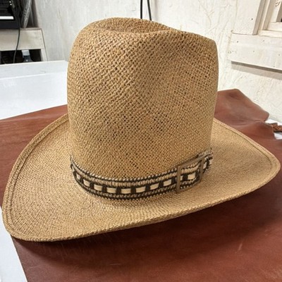 Bailey U-Rollit Western Straw Cowboy Hat Size 7 1/4 vintage 60's