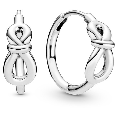 Pandora Sterling Silver Infinity Knot Hoop Earrings - 298889C00 - NWOT