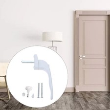 Upvc Blanc Universel Espag Fenêtre Poignée pour Clé Verrouillage Double Vitrage
